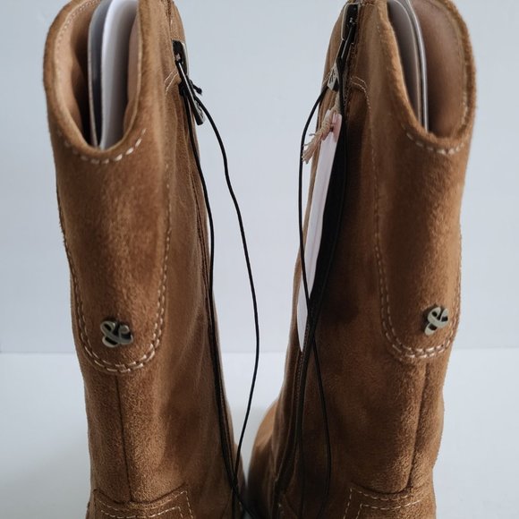 Sam & Libby Womens Shoes Size 11 Breanna Western Boot Cowboy Toffee Side Zip NWT - Picture 10 of 15